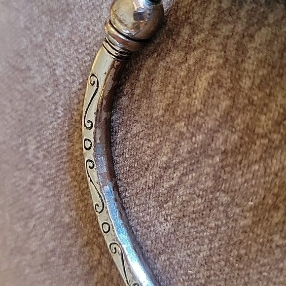 BELLA PERLINA Metal Lampwork Pearl Beaded Magnetic Clamper Bracelet FLAWED - Picture 6 of 9